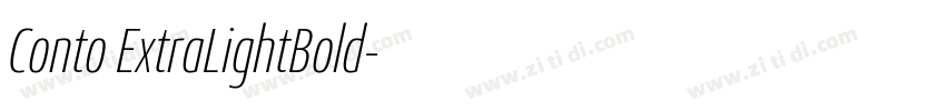 Conto ExtraLightBold字体转换 Conto ExtraLightBold字体转换
